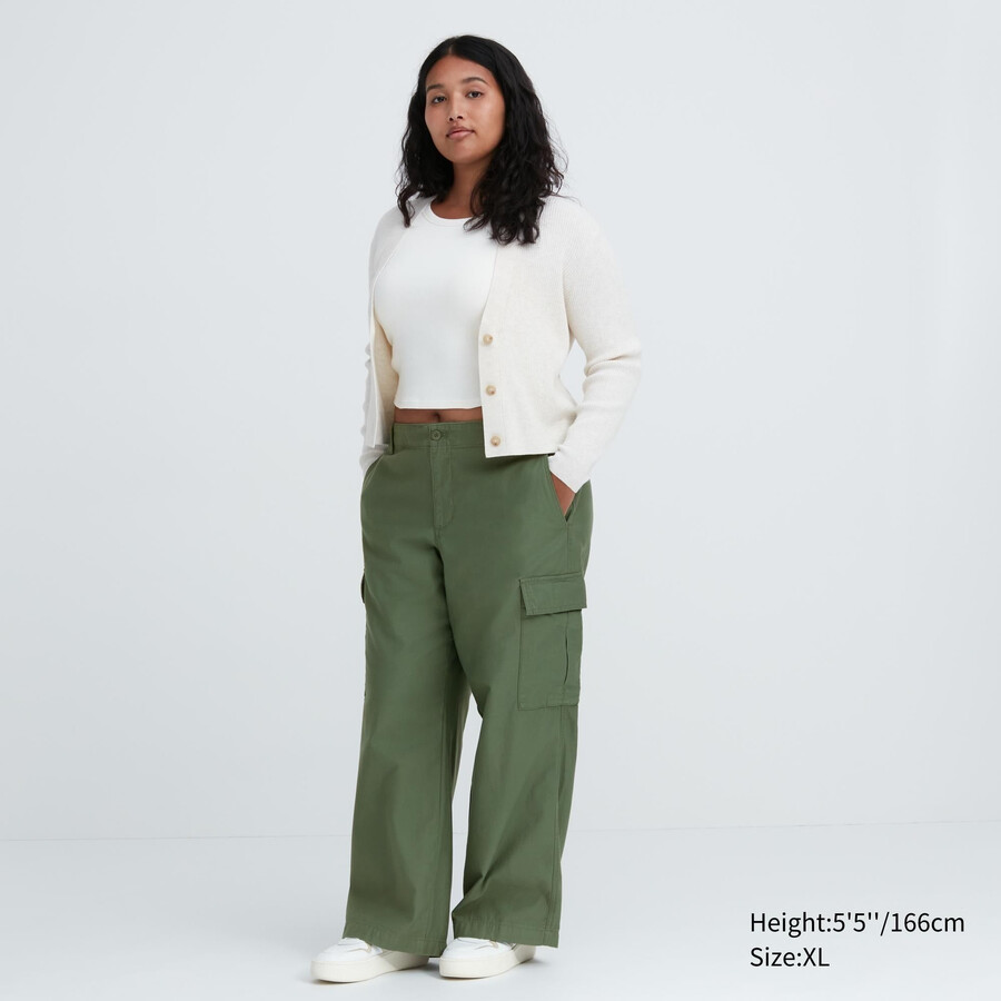 grüne uniqlo weite gerade legrgo damen-tops