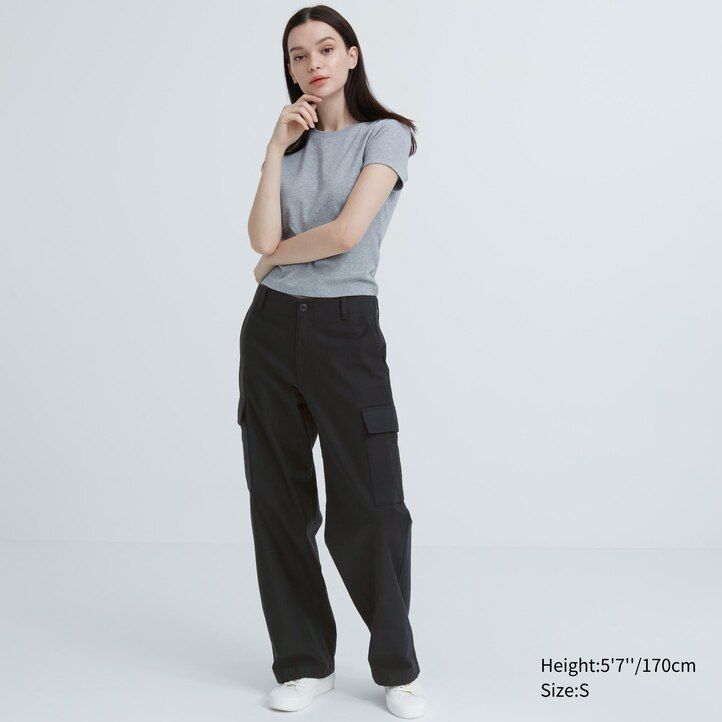 grüne uniqlo weite gerade legrgo damen-tops