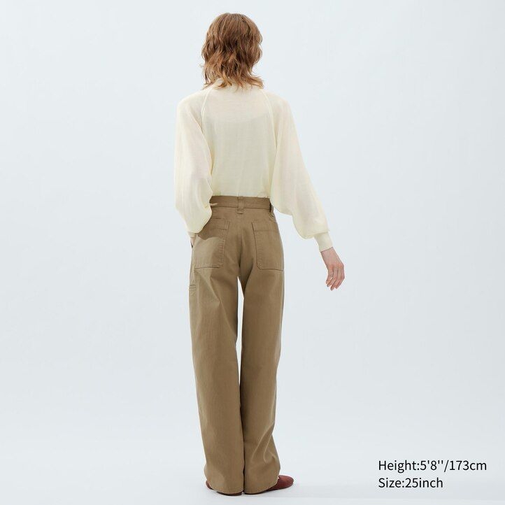 uniqlo chino-tops für damen schwarz