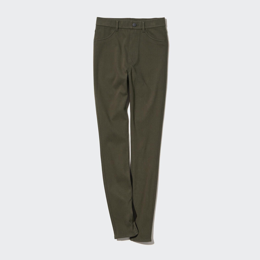 uniqlo heattech ultra stretch thermal damen-tops in olivgrün
