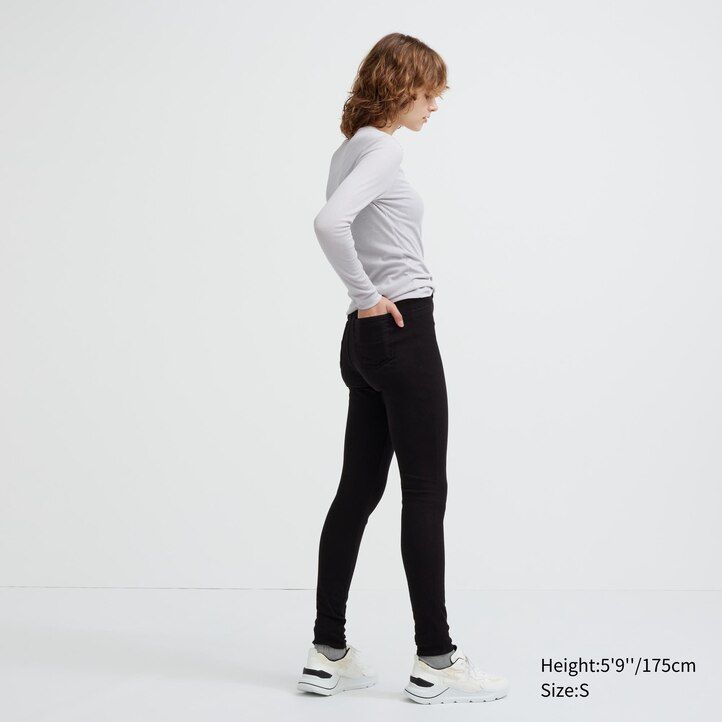 uniqlo heattech ultra stretch thermal damen-tops in olivgrün