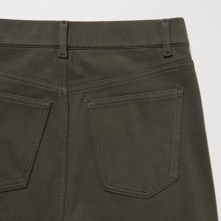 uniqlo heattech ultra stretch thermal damen-tops in olivgrün