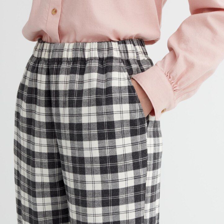 weiße uniqlo flanell-damenoberteile