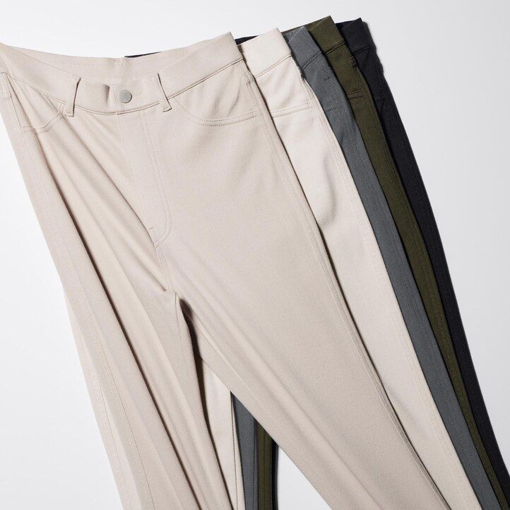 uniqlo damen-tops mit heattech ultra stretch high rise olivgrün
