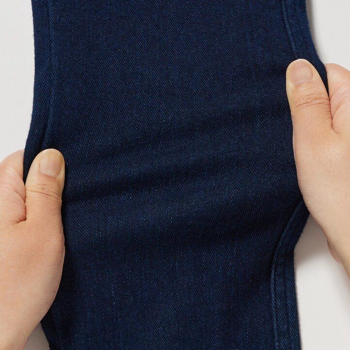 uniqlo ultra stretch high rise cropped damen-tops blau