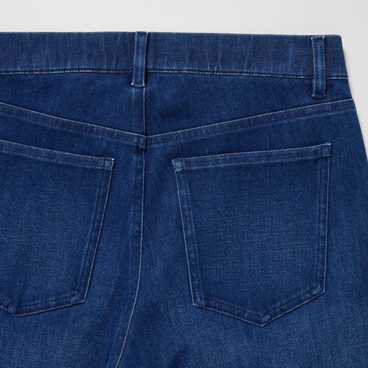 uniqlo damen-tops aus marineblauem ultra stretch denim