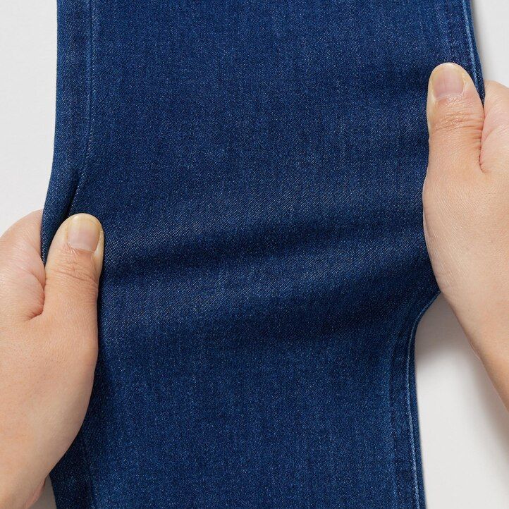 uniqlo damen-tops aus marineblauem ultra stretch denim