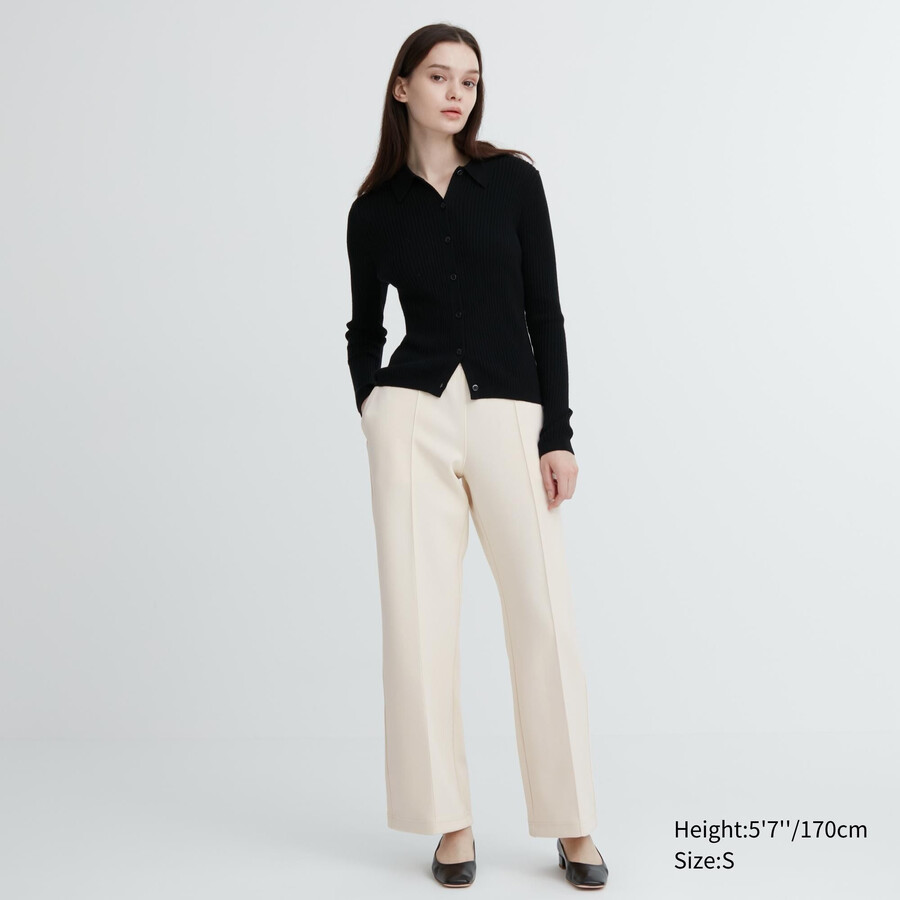 uniqlo dry straight leg damen-tops weiß