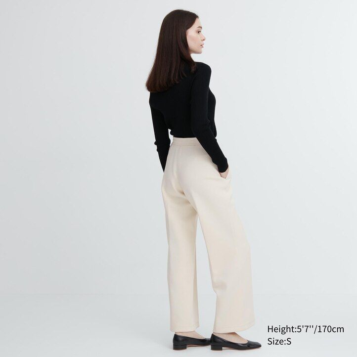 uniqlo dry straight leg damen-tops weiß